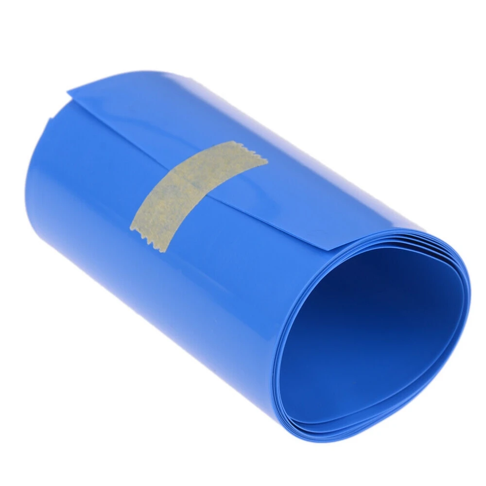 Tubo termorretrátil PVC para pack de baterias 1m x 280mm x 0.15mm azul